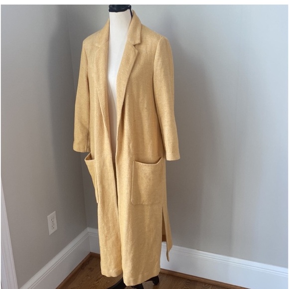 Zara relaxed fit duster trench coat cardigan lightweight  layering large - Picture 7 of 15